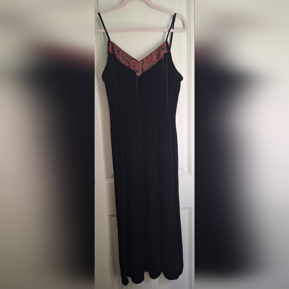 Vintage Sophia by‎ delicates velvet night maxidress peignor whymsy goth